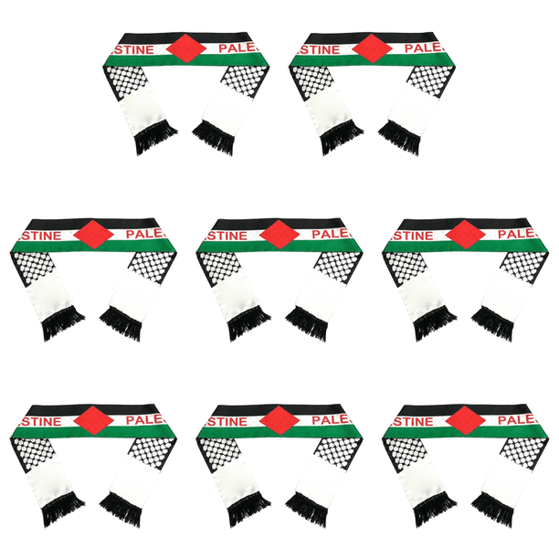 Mantón palestino con estampado que no destiñe de doble cara para el Día Nacional (sin patrón)