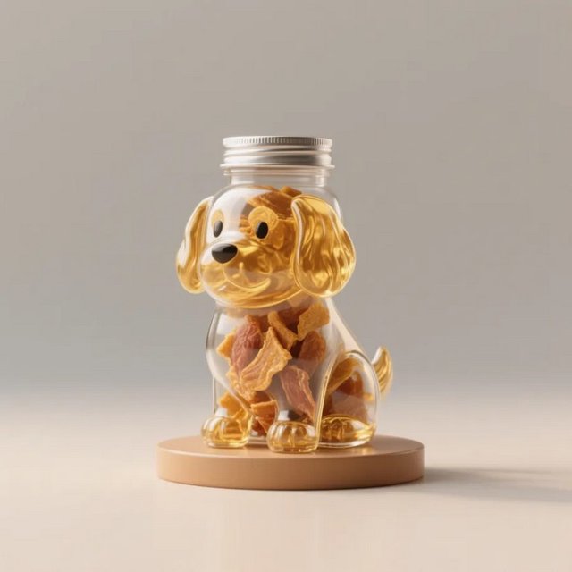 Xihbxyly Recipiente Hermético para Golosinas de Mascotas, Material Apto para Alimentos, Diseño Elegante, Organizador de Snacks para Mascotas, Decoración Del Hogar, Gran Capacidad, Duradero, 500 G