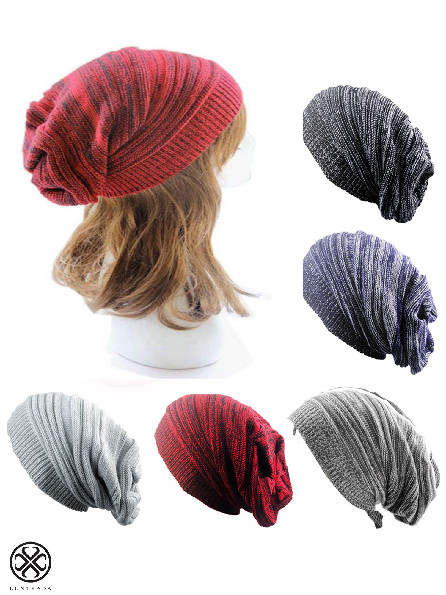 BYERCLUB Knitted Beanies Hat for Women Baggy Slouch Beanie Oversize Slouchy Skullcap Winter Hat for Women 