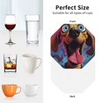thumbnail image 6 of Pofeuu Cartoon Big-Eyed Dog Print Coasters for Drinks, 4Pack PU Leather Coasters, Bar Drink Coasters for Tabletop Protection, Furniture from Damage-Octagon, 6 of 6