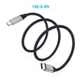 thumbnail image 2 of Cable de datos PD de carga rápida de 60 W Cable de datos de aleación de aluminio trenzado rápido C-C de 5 A Cable de datos TIPO C de carga flash de 5 A, 2 of 3