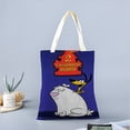 thumbnail image 2 of 2 Stupid Dogs Bolso de tela con estampado de lienzo para mujer, bolsa de compras reutilizable y estética, con cremallera interior, regalo para mujer,38*45cm., 2 of 6