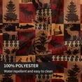thumbnail image 4 of Bear Deer Tablecloth Round 60" Rustic Vintage Wildlife Elk Moose Cabin Lodge Forest Animal Tree Farmhouse Country Style Circular Table Cloth Cover for Dining Kitchen Party Picnic Decor, 4 of 7