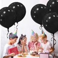 thumbnail image 4 of Globos ASIYUHY de látex negro, 18 cm, paquete de 12 unidades, para decoración de fiestas, 4 of 6