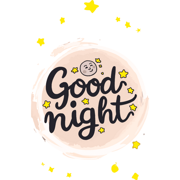 Sleep Good Night Sleeping Scenery Moon Sky Positive Life Quotes Saying Wall Art Sticker Designs Vinyl Stickers For Home House Walls Rooms Nursery Playroom Windows Bedroom Decoration Size (8x12 inch)