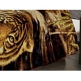 thumbnail image 4 of Chezmoi Collection Heavy Thick Korean Style Faux Mink Blanket Single Ply 9 Lbs, Reversible 750GSM Thick Silky Soft Plush Raschel Mink Blanket, 85" x 95" Asia King Size, Tigers, 4 of 9