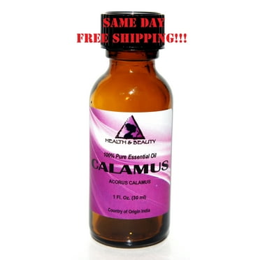 CALAMUS ESSENTIAL OIL AROMATHERAPY PURE NATURAL GLASS BOTTLE 1.0 OZ, 30 ml