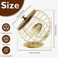 thumbnail image 2 of Tzdxfgl Coffee Pod Holders Basket with Wood Lid, Large Capacity K Cup Holder for Counter, Gold, 2 of 10