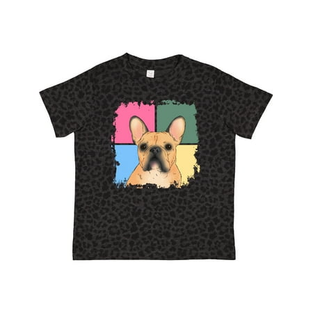 

Inktastic Sable French Bull Dog on Colored Squares Gift Toddler Boy or Toddler Girl T-Shirt