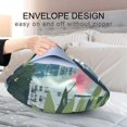 thumbnail image 4 of Yayeee Pillowcase Standard Size Set of 2 Satin Wrinkle Resistant Pillow Case, Green Floral, 4 of 7