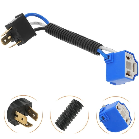 Headlight Conversion Harness Adapter H4 Plug Extension Cable Wiring Harness Cord