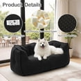 thumbnail image 5 of PamapicLife Double Seater Teddy Fabric Foam Filled Bean Bag Chair for Living Room, Black, 5 of 8