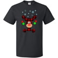 thumbnail image 3 of Inktastic Cute Flannel Reindeer with Christmas Bulbs and Snowflakes T-Shirt, 3 of 5