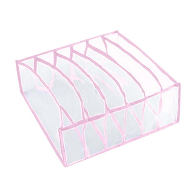 Organizador de cajones, 6/7/11 rejillas, plegable, para ropa interior y armario Pink 6 Gripes