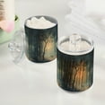 thumbnail image 2 of Yayeee 4 Pack Qtip Holder Bathroom Cotton Swab Canister with Lid Clear Dispenser Set, Retro Forest, 2 of 6