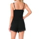 thumbnail image 3 of Conjuntos de pijama sin mangas para mujeres INSPIRE CHIC, con tirantes de encaje, conjunto de lencería de pantalones cortos L negro, 3 of 6