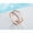 Rose gold, variant on Customizable Copper Diamond Ring For Women Elegant Geometric Korean Style Zircon Accent Adjustable Size Luxe Finish