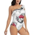 thumbnail image 3 of Honeii Cute Poodle Dog for women's one-piece swimsuit featuring a chic one-shoulder design experience elegance and style in the water-Large, 3 of 6
