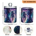 thumbnail image 5 of Yayeee 4 Pack Qtip Holder Bathroom Cotton Swab Canister with Lid Clear Dispenser Set, Astronaut Pattern, 5 of 6