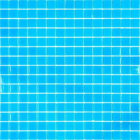 Dune 12 in. x 12 in. Glossy Pacific Blue Glass Mosaic Wall and Floor Tile (20 sq. ft./case) (20-pack)