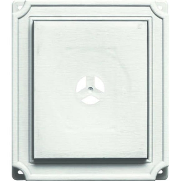 Builders Edge 130110001123 Scalloped Mounting Block- White