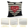 thumbnail image 4 of COMIO Valentines Day Pillow Covers Valentines Day Decor Black White Stripes Dots Red Love Heart Decorative Outdoor Throw Pillows Cushion Covers Decor for Couch Sofa Bed, 4 of 5