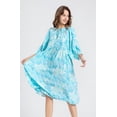 thumbnail image 4 of EASYBRAUS Women Floral Print Maxi Dress Boho Lantern Sleeve Loose Fit Spring 2025 S-2XL, 4 of 8