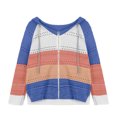 thumbnail image 6 of Usmixi Weekly Deals Winter Sweatshirt Coat for Women Hooded Coat for Women Plus Size Cozy Knitted Hollowed Sweater Outerwear Long Sleeve Open Front Zip Drawstring Hoodies Top Casual Sweatshirt Coat, 6 of 7