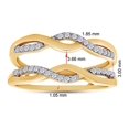 thumbnail image 3 of AFFY Round Shape White Cubic Zirconia Enhancer Guard Ring in 10k Yellow Gold-8.5, 3 of 3