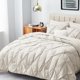 thumbnail image 1 of Himeet Juego De Cama Tamaño Queen De 7 Piezas, Juego De Cama Queen Con Edredón Y Sábanas, Juegos De Cama Queen Plisados, Color Beige, 1 of 5