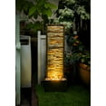 thumbnail image 2 of Illuminated Stone CascadWaterfall Fountain – Elegant Indoor/Outdoor Water Feature with LED Lights, 38x11.6x16.3 inches, 2 of 7