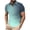 Mint Green, variant on Umfun Men Ombre Gradient Short Sleeve Shirt Spread Collar with Partial Button Placket Slim Fit for Casual and Streetwear