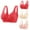 3-Hot Pink, variant on YWDJ Bras for Women Push up and Padded 3 Pack Front Closure Breastfeeding Bras No Underwire Comfy Bras Wide Strap Full Coverage Bras Wrap Bras Padded Plus Size Comfy Solid Comfortable Bras Pink 3XL