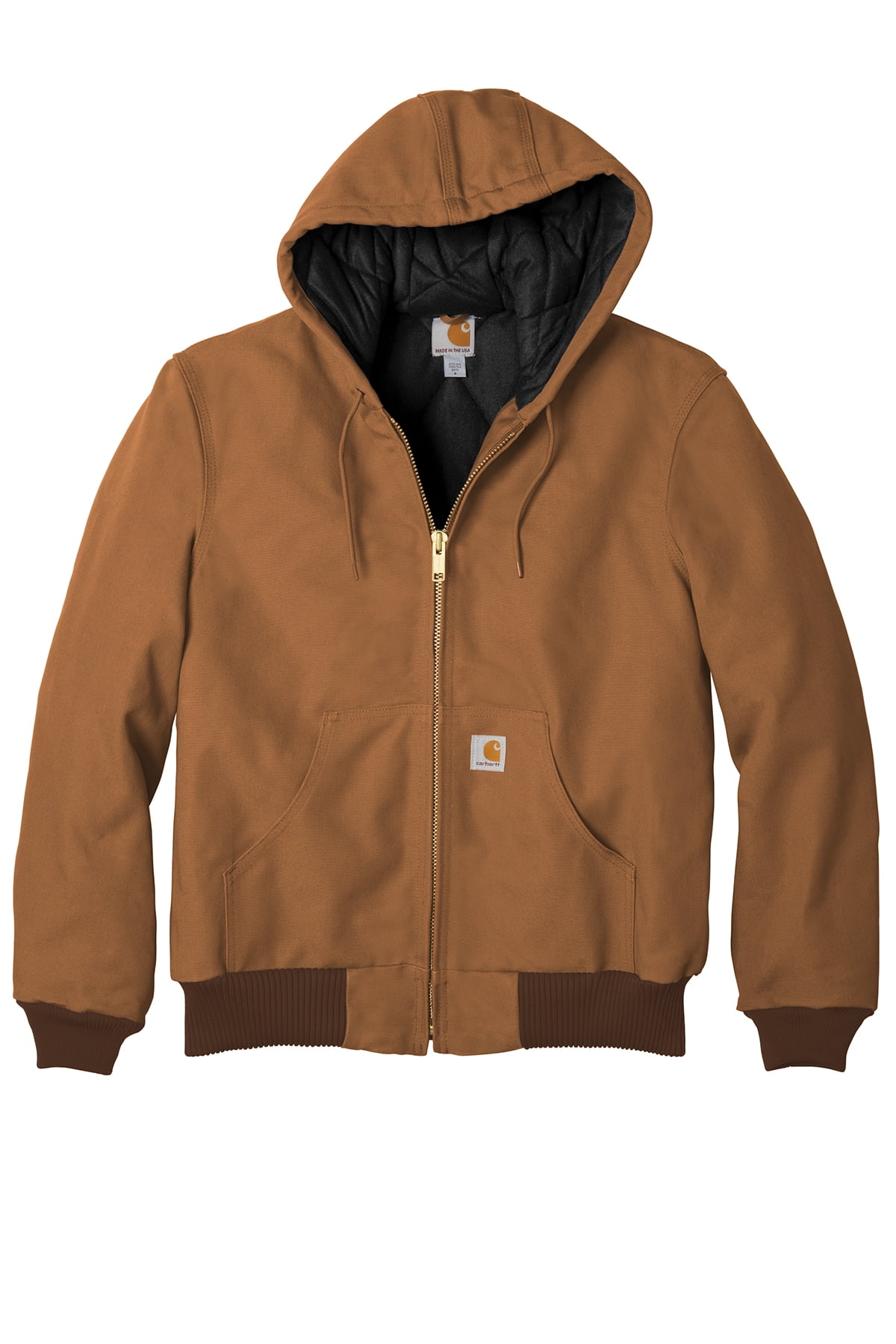 Carhartt Men's J140 Quilted-Flannel-Lined Hooded Duck Active