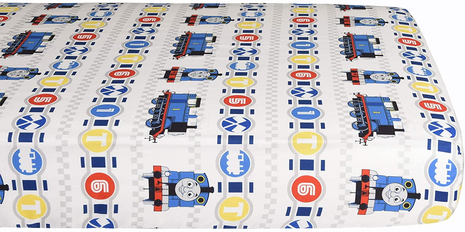 Thomas & Friends Standard Crib 3 Pieces Toddler Soft Microfiber Bedding Set with Comforter for Kids Bedroom