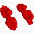 thumbnail image 2 of GHSDFBB Robe Florale Traditionnelle Brodée avec Cheveux Assortis (6 à 7 Ans, Rouge), 2 of 5