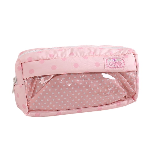 Star Embroidery Pencil Case - Double Layer Large Capacity Stationery Pouch for Teen Girls Students School - 1 Pack