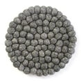 thumbnail image 2 of Global Groove GLG50052-01L Hand Crafted Felt Ball Trivets, Round - Dark Grey, 2 of 4