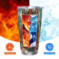 thumbnail image 6 of KLL Pond Meditating Tiger Print 40oz Stainless Steel Insulated Car Cup with Spillproof Lid - Keep Your Drink Hot or Cold on the Go-Straw Three-piece Set, 6 of 8