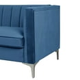 thumbnail image 3 of Morden Fort Contemporary Living Room Set Velvet Upholstered Accent Chair Loveseat Sofa Blue, 3 of 9