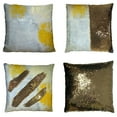 thumbnail image 1 of EREHome Grey And Yellow Abstract Art Painting Pillow Case Home Decor Cushion Cover 18x18 Inch, 1 of 2
