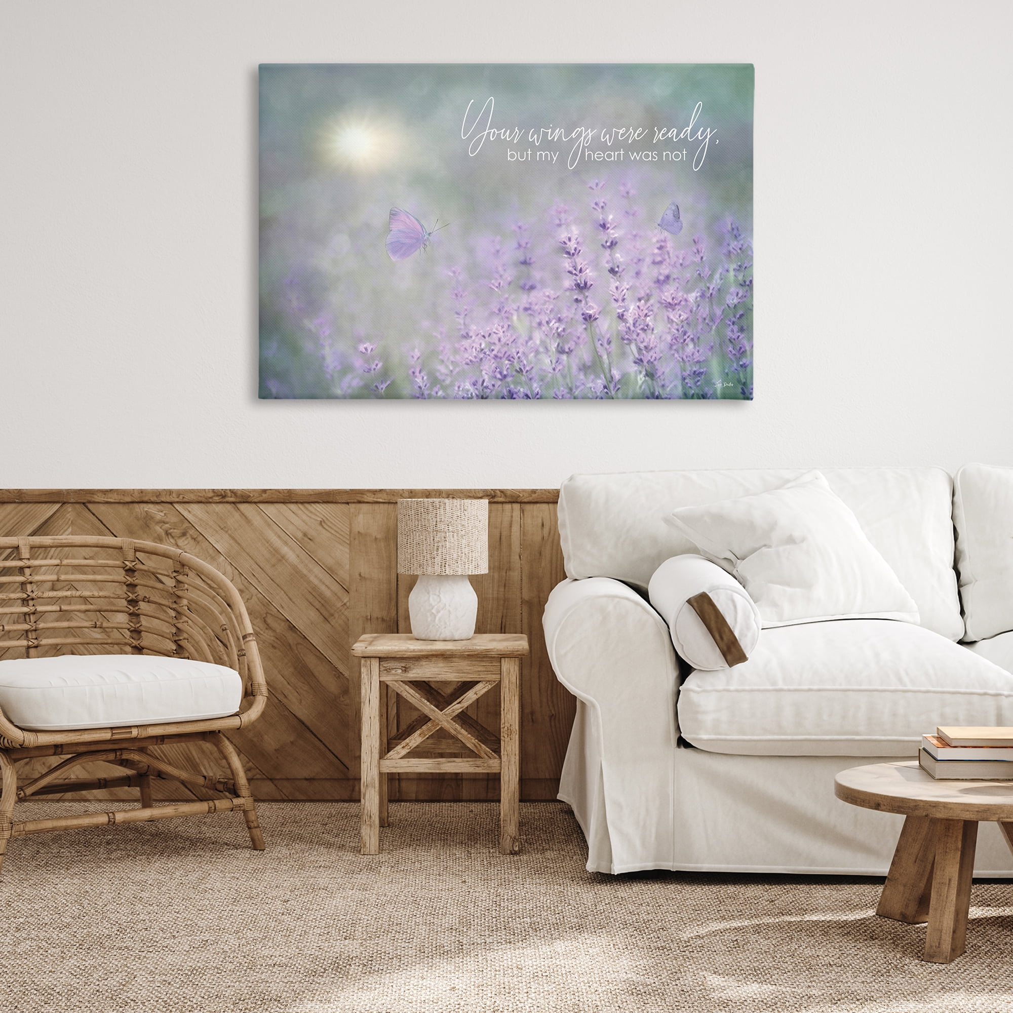 Stupell Industries Floral Grief Quote Plants & Flowers Painting Wrapped Canvas Art Print Wall Art, 45 x 30