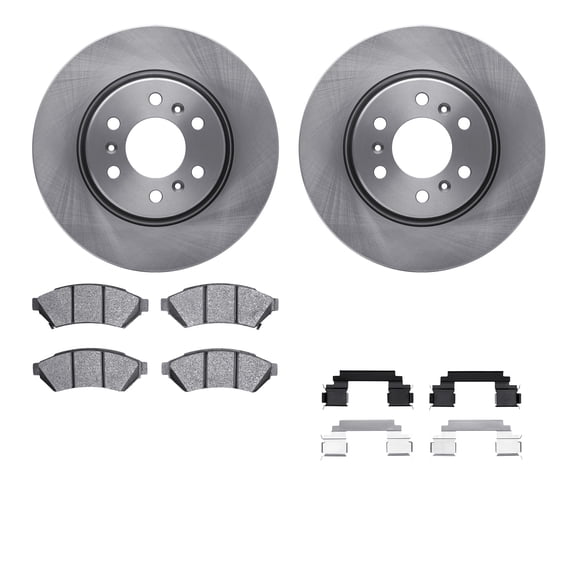 Dynamic Friction Company Front Brake Rotors with 5000 Advanced Brake Pads includes Hardware 6512-52095