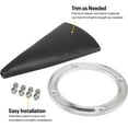 thumbnail image 3 of Deluxe Round Shifter Boot with Brushed Billet Aluminum Ring - Premium Black Vinyl, 5-1/8" OD, Fits Manual/Automatic Transmissions, Includes Installation Hardware, 3 of 9