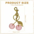 thumbnail image 2 of Llavero de Cereza Uxcell para Mujeres, Encanto de Bolsa, Accesorios Lindos de Cereza con Anillo y Clip Rosa-Dorado, 2 of 7