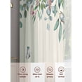 thumbnail image 6 of Watercolor Roses Sheer Curtains 63 Inch Length 2 Panels Set, Spring Flowers Leaves Butterflies Light Beige Voile Window Treatment Curtains Sheers Drapes for Bedroom/Living Room/Kitchen 52x"63"x2, 6 of 7