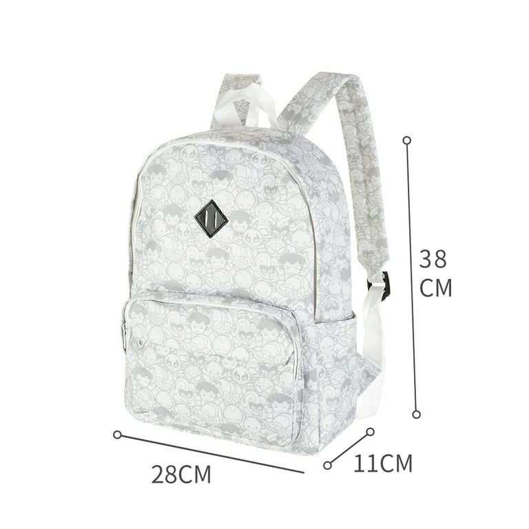 MINISO Marvel Unisex Backpack Casual Lightweight Daypack Multi-Purpose Bag,  White & Black