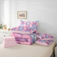 thumbnail image 4 of Erosebridal Pastel Pink Bowknot Bedding Sets King Size, Chic Princess Bow Comforter Sets with Sheets, Polka Dots Bedroom Decor, Reversible 7 Pieces, 4 of 4