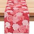 thumbnail image 2 of Chmadoxn Valentine's Day Table Runner 13 x 72 Inches, Love Heart Patterned Washable Microfiber Table Runners for Wedding Anniversary Party Kitchen HOME Decoration Valentine's Day Decorations, 2 of 5