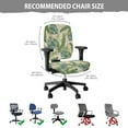 thumbnail image 5 of ZUXONGSY Palm Leaf Office Chair Cover Set of 2 Piece Computer Chair Covers Rotating Chair Protective Slipcover Easy to Install Gaming Chair Cover Suitable for Most Office Chairs, 5 of 7